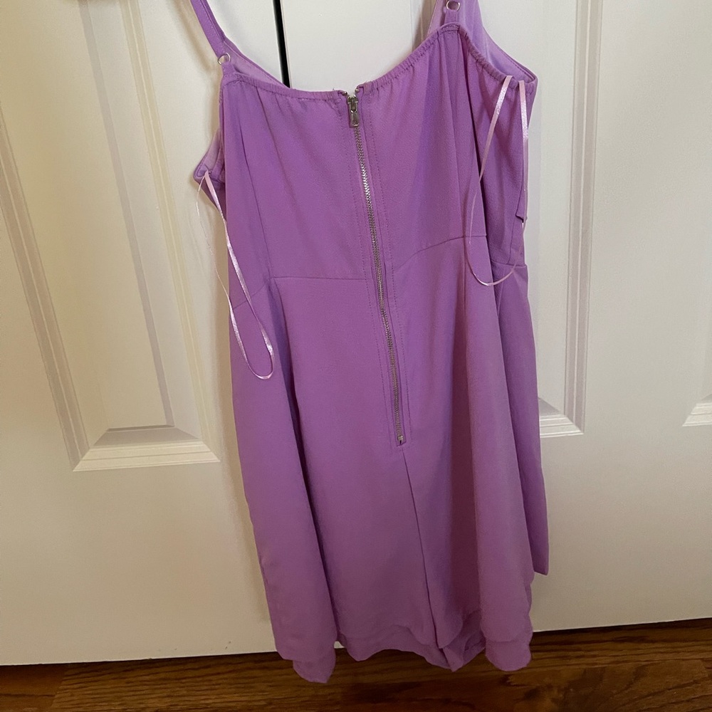 Purple romper with front tie. Only worn once! - Picture 3 of 4